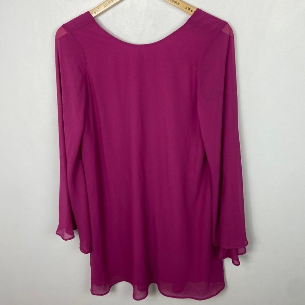 NWT Show Me Your Mumu Pink Bell Sleeve Mini Dress Swing Boho Size Small Shift S - Picture 10 of 10